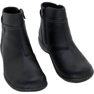 Clarks Ashland Mabel Black Ankle Boots Zip Comfort Women's US 6M